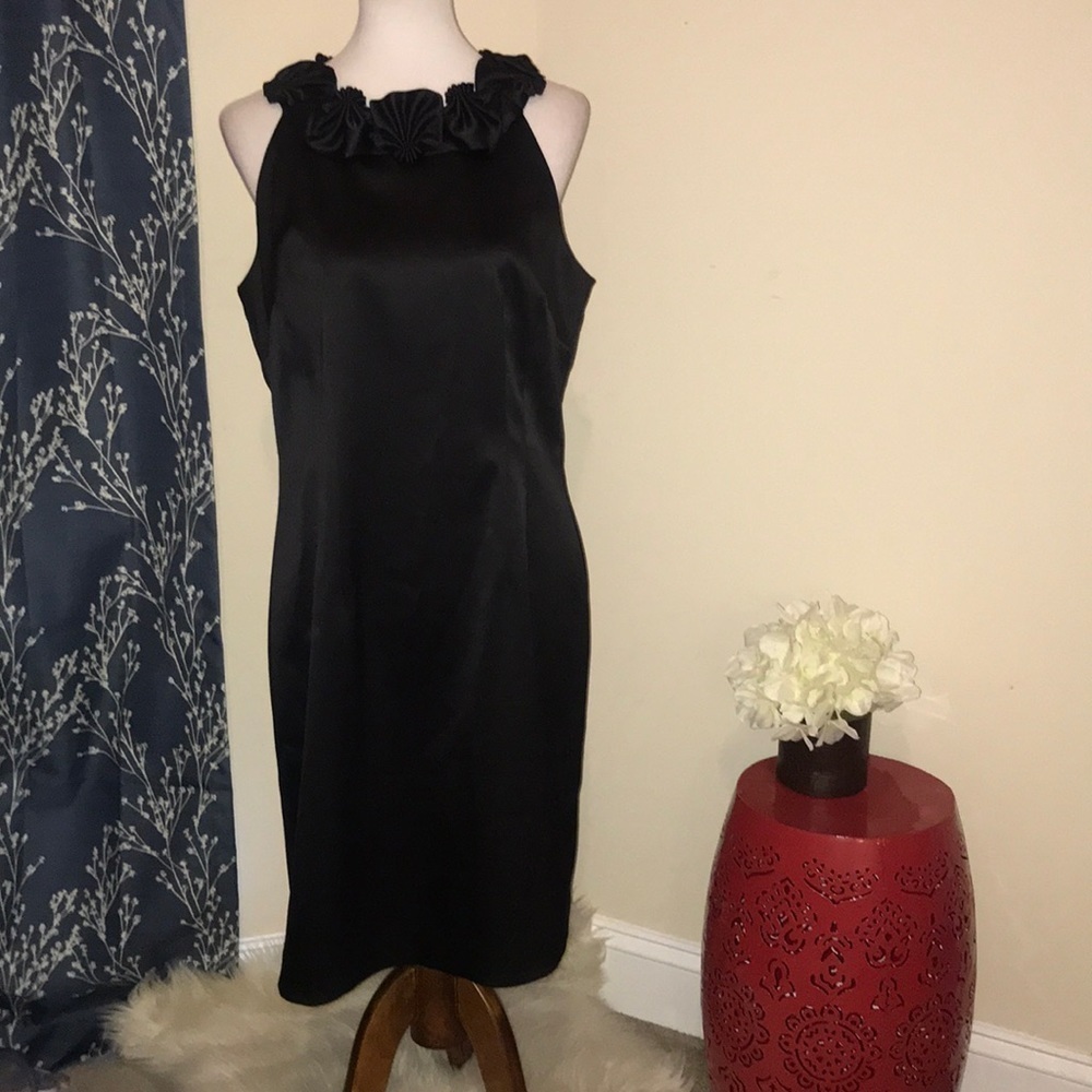 Eliza J LBD Black Sheath Dress